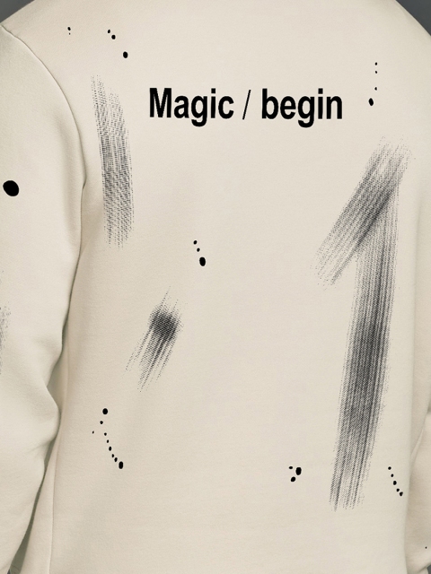 Maniac Men Solid Printed Sweatshirt - Image 5