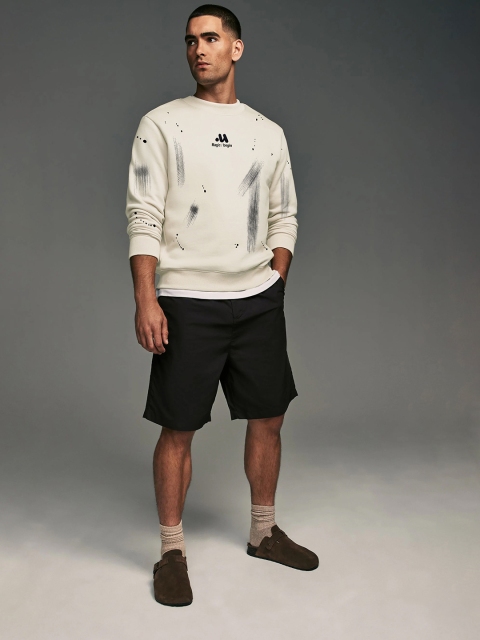 Maniac Men Solid Printed Sweatshirt - Image 4