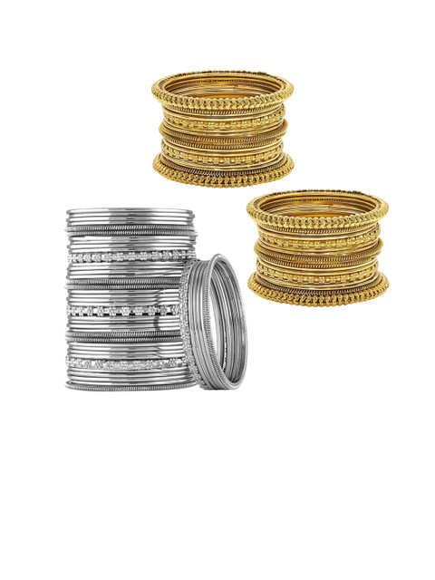 Peora Set of 64 Gold-Plated Bangles - Image 2