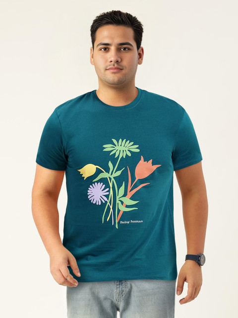 Being Human Floral Printed Pure Cotton T-shirt - Image 6