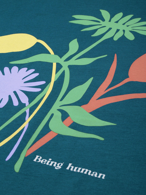 Being Human Floral Printed Pure Cotton T-shirt - Image 2