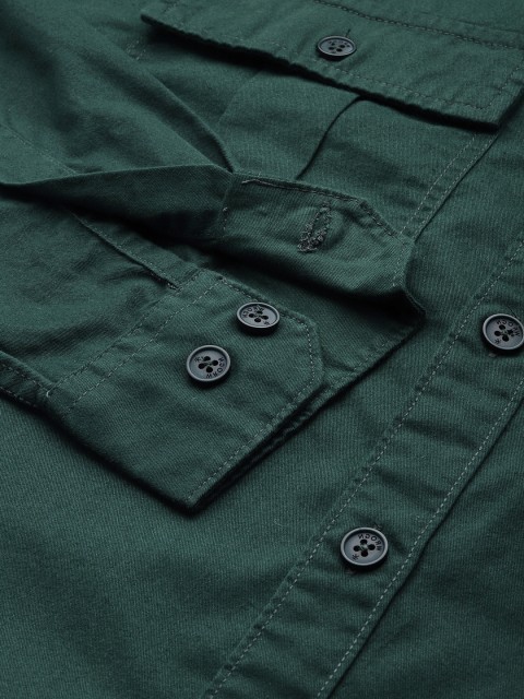 WROGN Pure Cotton Drop-Shoulder Sleeves Oversized Casual Shirt - Image 3