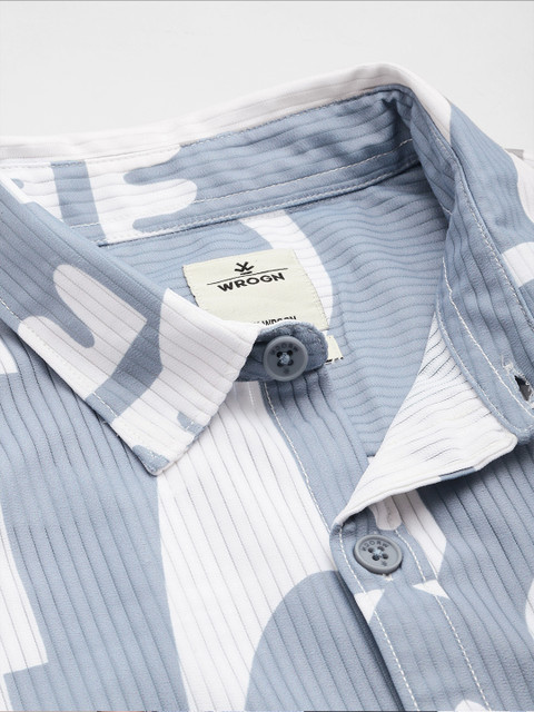 WROGN Corduroy Opaque Printed Oversized Casual Shirt - Image 2