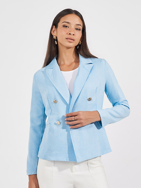 Styli Women Regular Fit Regular Length Double Breasted Blazer - Image 2