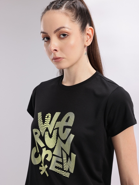 HRX by Hrithik Roshan Couple Collection Typography Printed Rapid Dry Running T-shirt - Image 2