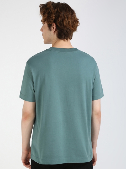 Calvin Klein Jeans Men Typography Printed Round Neck Cotton T-shirt - Image 5