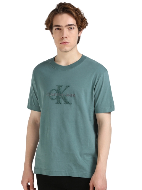 Calvin Klein Jeans Men Typography Printed Round Neck Cotton T-shirt