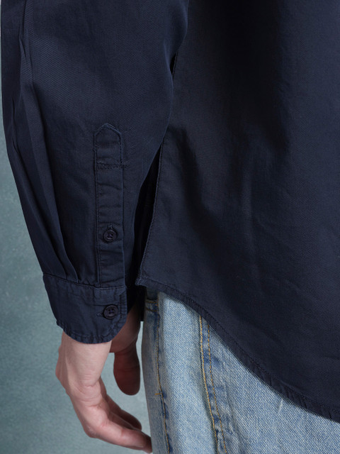 The Roadster Life Co. Chest Pocket Detail Cotton Relaxed Shirt - Image 7