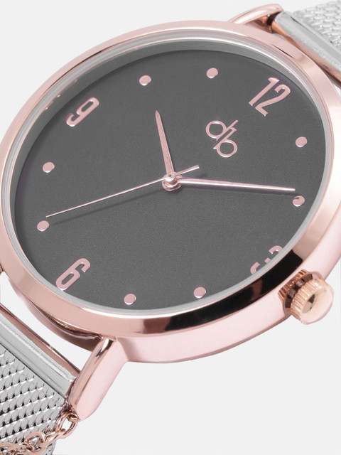 DressBerry Women Stainless Steel Dial & Bracelet Straps Analogue Watch UT-A8631-BLK-DB - Image 5