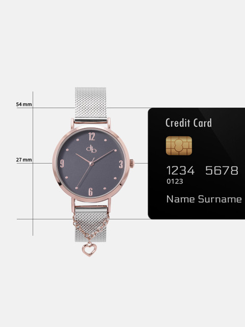 DressBerry Women Stainless Steel Dial & Bracelet Straps Analogue Watch UT-A8631-BLK-DB - Image 8