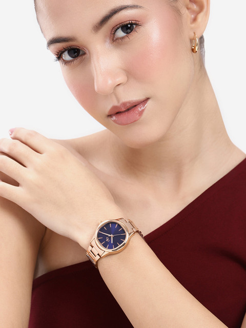 DressBerry Women Stainless Steel Dial & Bracelet Straps Analogue Watch UT-A8643-BLU-DB