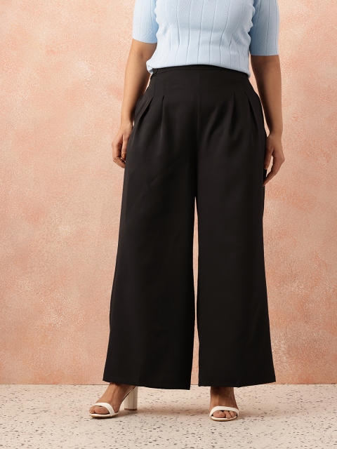 All About You Formals Plus Size Women Wide Leg Pleated Trousers - Image 2