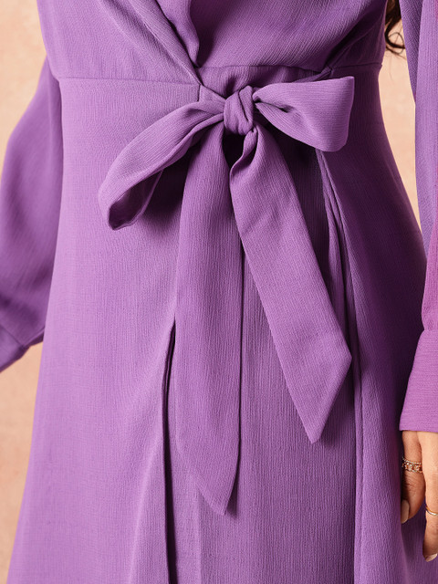 all about you Plus Size Wrap Tie-Up Midi Dress - Image 7