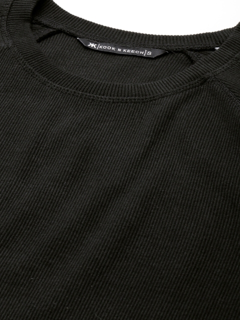 Kook N Keech Crew Neck Raglan Sleeve Ribbed T-shirt - Image 2