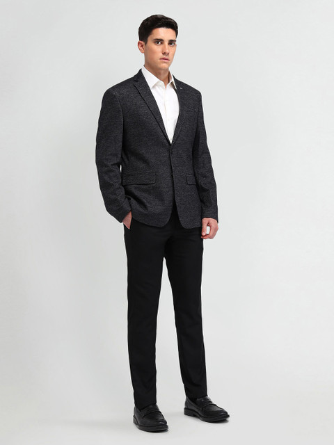 Arrow Self Design Grey Long Sleeves Single Breasted Formal Blazers - Image 6
