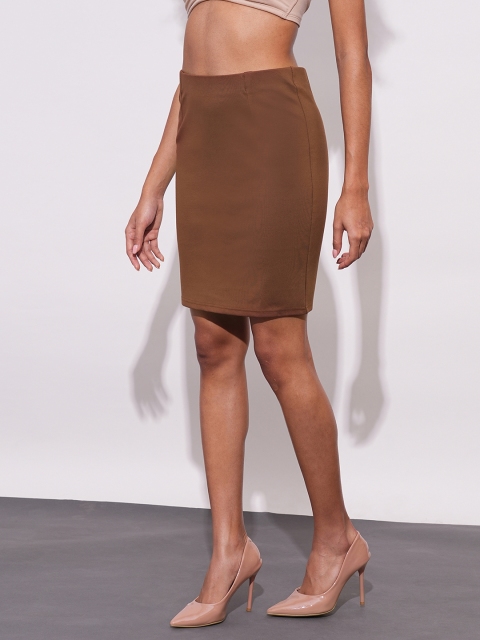 Globus Stretchable High-Rise Back Slit Above Knee Workwear Pencil Skirt - Image 3
