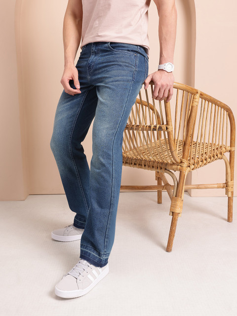 Mast & Harbour Men Bootcut Heavy Fade Jeans