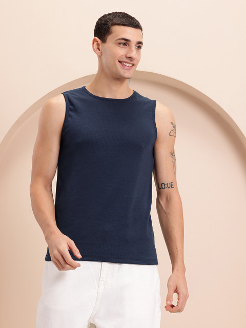 Mast & Harbour Men Ribbed T-shirt
