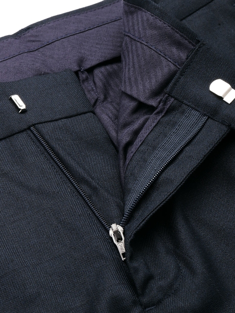 Arrow Men Checked Hudson Tailored Fit Formal Trousers - Image 5