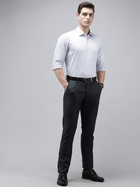 Arrow Men Checked Hudson Tailored Fit Formal Trousers - Image 4