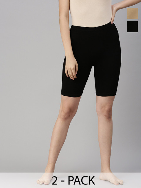 De Moza Women Pack of 2 Solid Tights