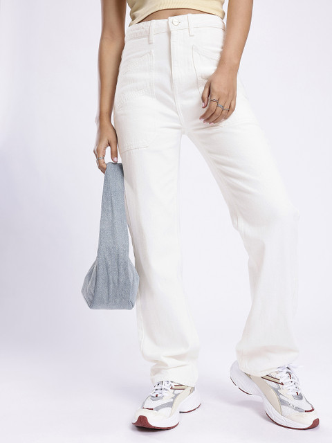 glitchez Women Straight Fit High-Rise Jeans