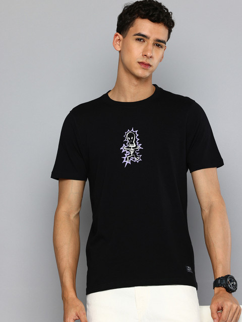 Flying Machine Printed Pure Cotton T-shirt