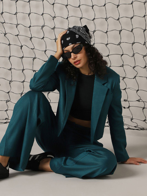 Hubberholme Boxy-Fit Open Front Crop Blazer