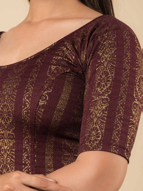Bindigasm's Advi Women Woven Design Saree Blouse - Image 5
