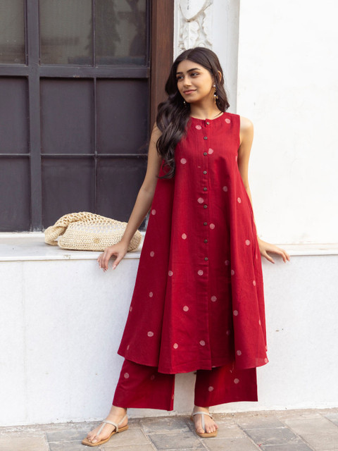 GoSriKi Women Printed Regular Kurta with Palazzos - Image 2