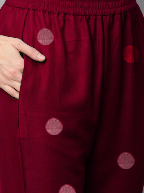 GoSriKi Women Printed Regular Kurta with Palazzos - Image 4