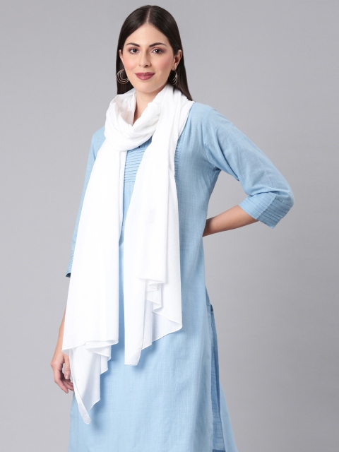 TWIN BIRDS Women Solid lightweight Pure Cotton Shawl - Image 4