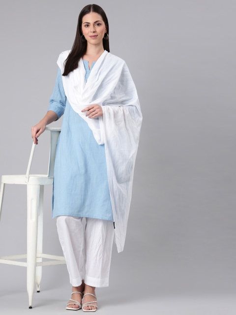 TWIN BIRDS Women Solid lightweight Pure Cotton Shawl - Image 7
