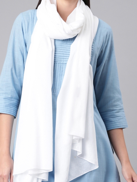 TWIN BIRDS Women Solid lightweight Pure Cotton Shawl - Image 2
