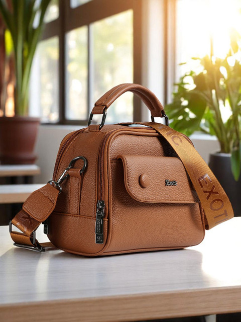 Exotic Textured Half Moon Sling Bag