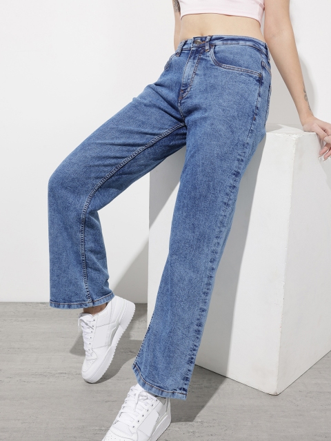 The Roadster Life Co. Women Straight Fit Light Fade Stretchable Jeans