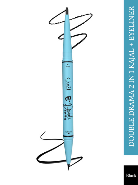 GLAM21 Black Double Drama Kajal & Eyeliner Duo- 0.55gm