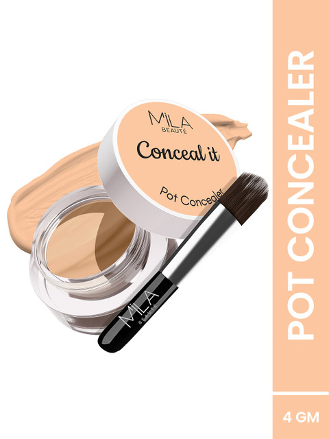 MILA BEAUTE Conceal It Pot Concealer Enriched With SPF 15 & Vitamin E - 4 g -Medium Beige