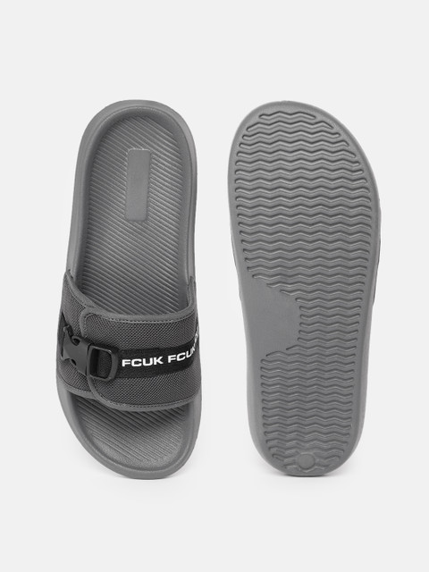 FCUK Men Sliders With Buckle Detail - Image 5