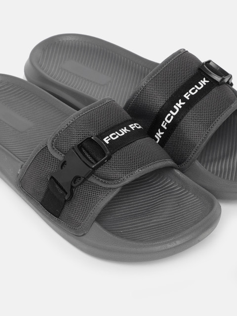 FCUK Men Sliders With Buckle Detail - Image 6