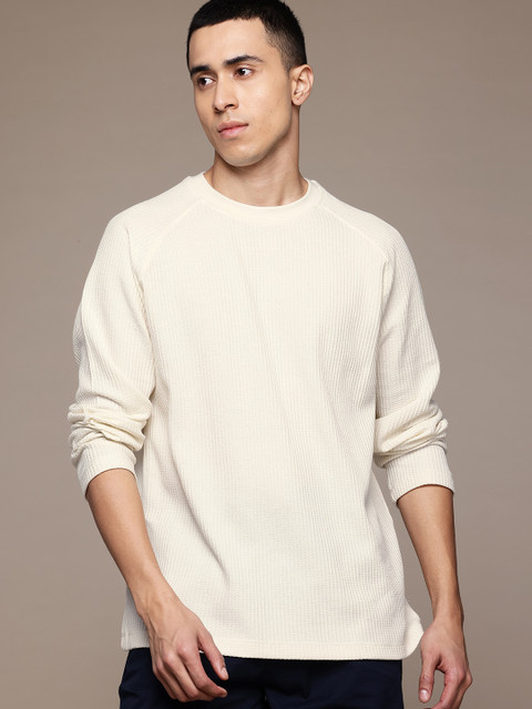 The Roadster Lifestyle Co. Men Self Design Relaxed Fit T-shirt