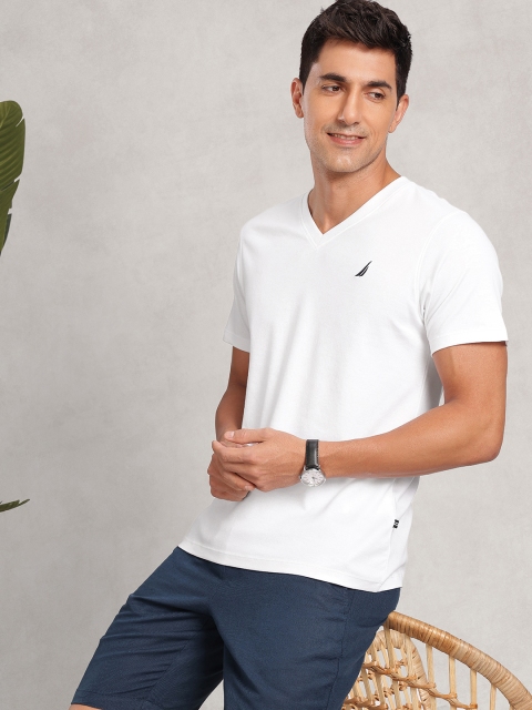 Nautica V-Neck Pure Cotton T-shirt