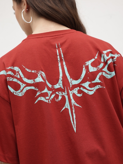 The Roadster Life Co. Typography Printed Oversized T-shirt - Image 7