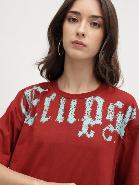 The Roadster Life Co. Typography Printed Oversized T-shirt - Image 2