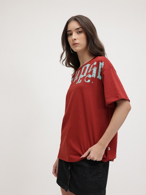 The Roadster Life Co. Typography Printed Oversized T-shirt - Image 4