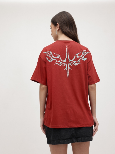 The Roadster Life Co. Typography Printed Oversized T-shirt - Image 5