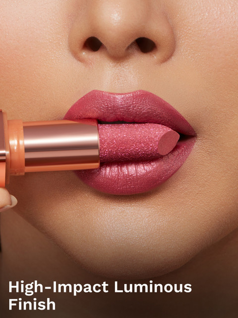 Pilgrim Glitter Lipstick Luxurious 3D Formula With Matte Finish - 4.2 g - My Habibi 07 - Image 3