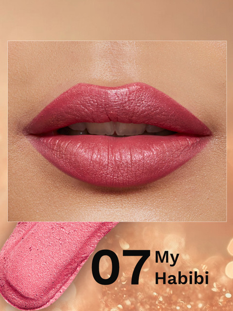 Pilgrim Glitter Lipstick Luxurious 3D Formula With Matte Finish - 4.2 g - My Habibi 07 - Image 2