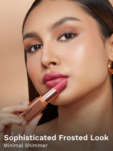 Pilgrim Glitter Lipstick Luxurious 3D Formula With Matte Finish - 4.2 g - My Habibi 07 - Image 4