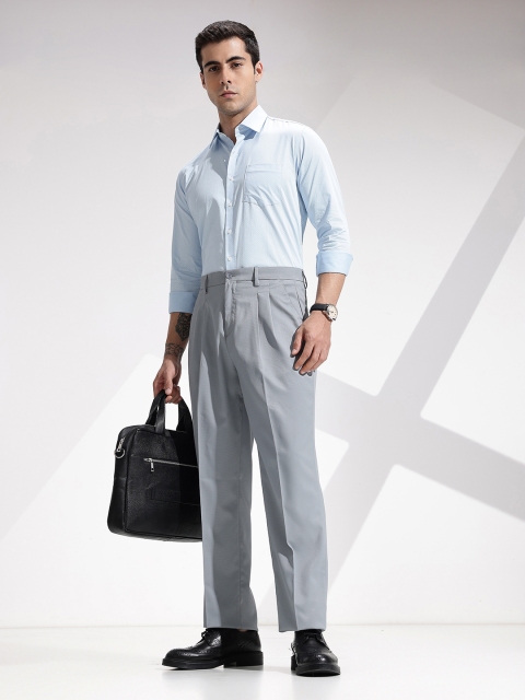 encore by INVICTUS Men Textured Formal Trousers - Image 5
